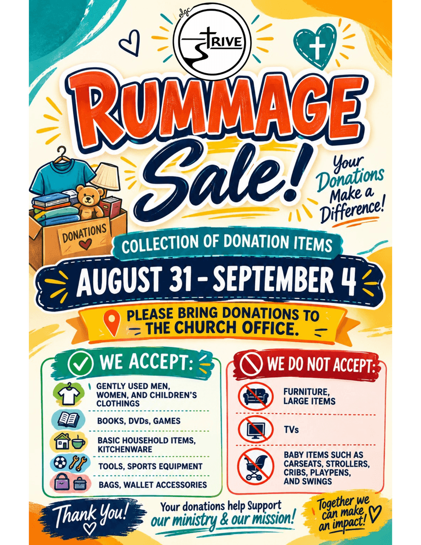Rummage Sale OLGC Strive