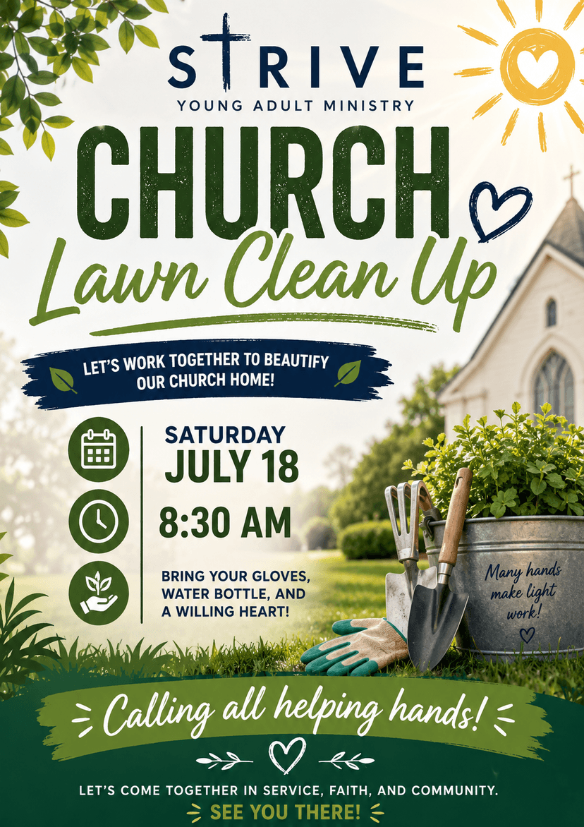 Church Lawn Clean Up